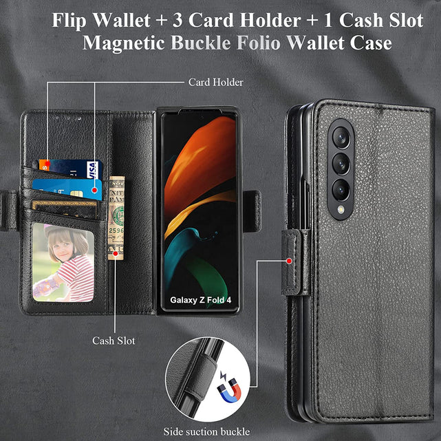 Redpepper Galaxy Z Fold 4 cover portafoglio pelle con penna