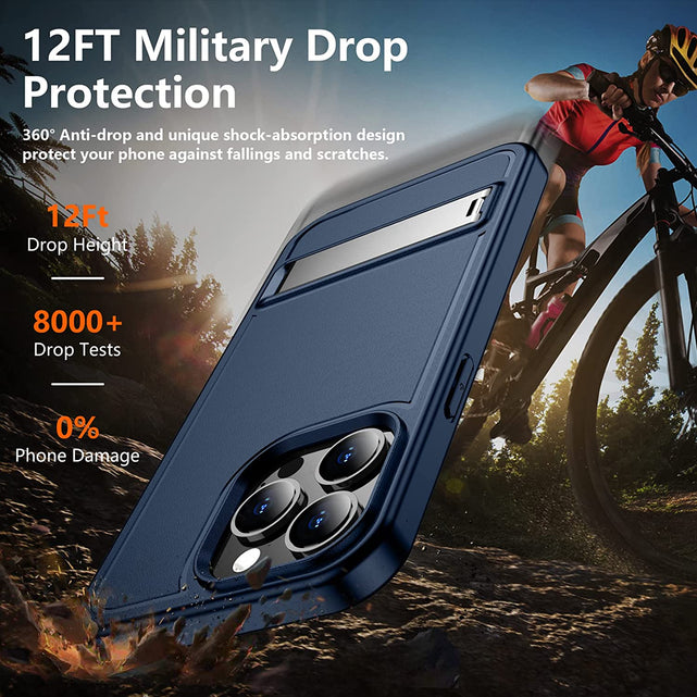 Redpepper iPhone 14 Pro Max cover blu con stand antishock