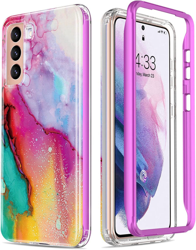 Redpepper Galaxy S21 custodia marmo rosa antishock