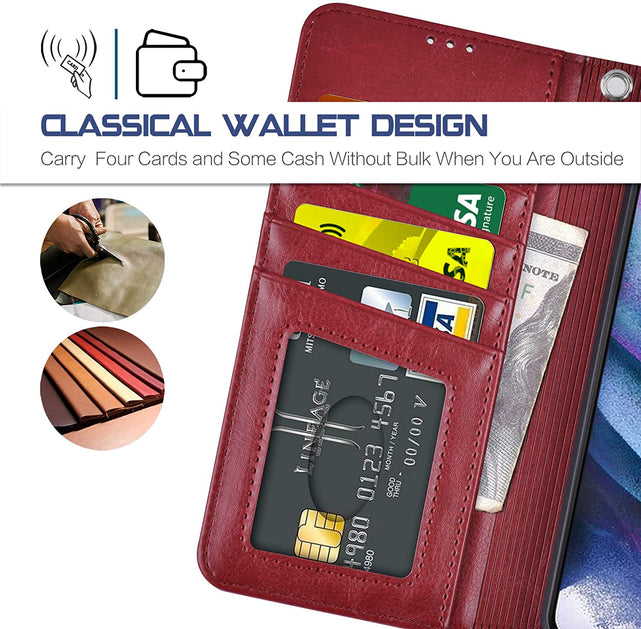 Redpepper Galaxy S21 Plus Custodia Portafoglio Pelle Stand