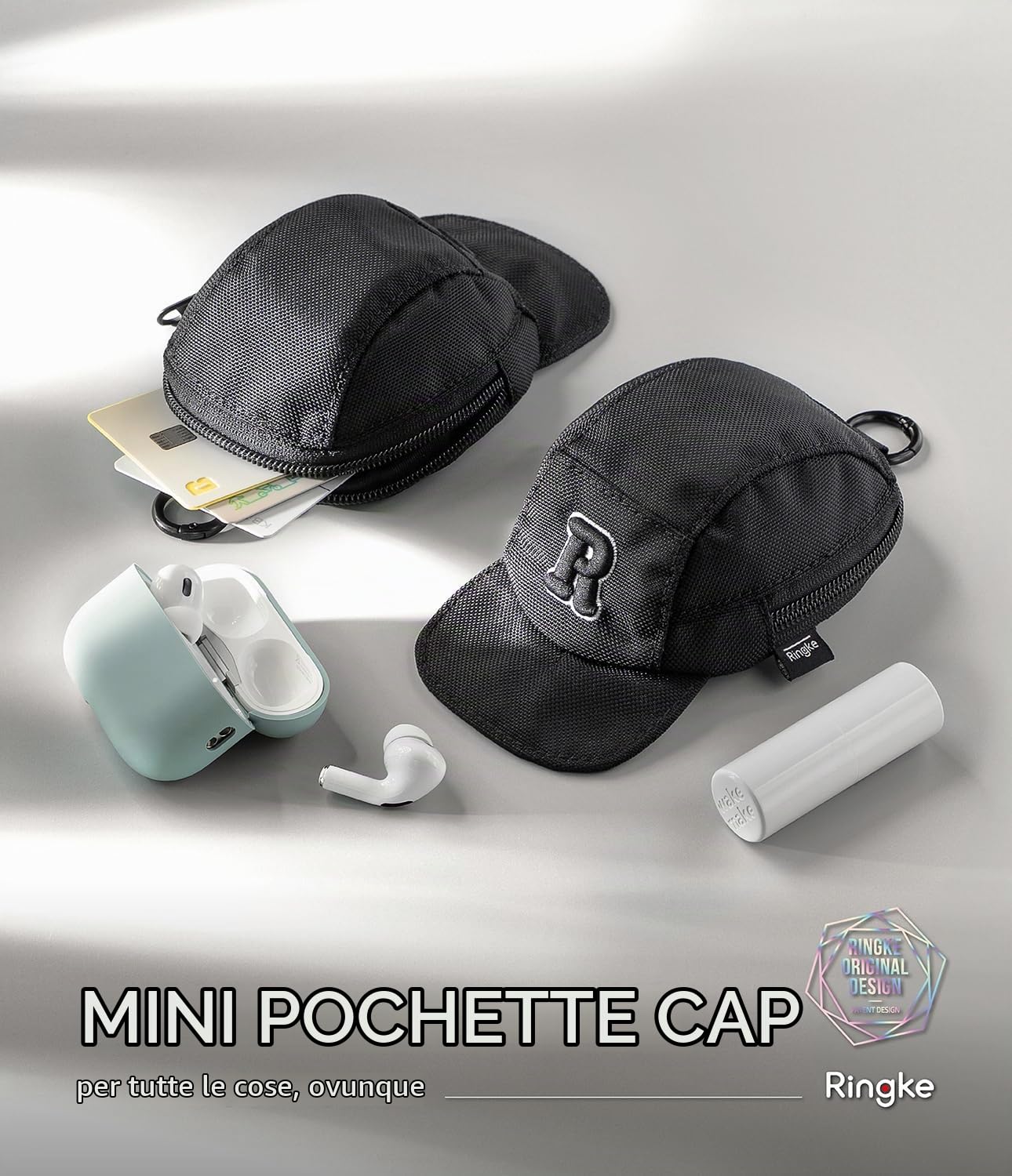 Ringke Cap Mini Pouch mini borsa nera in poliestere