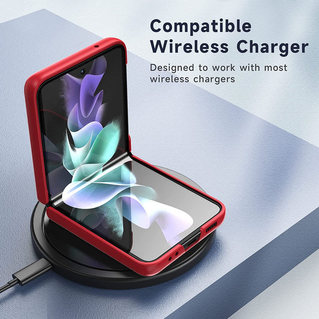Redpepper Galaxy Z Flip 4 cover pelle rossa con stand