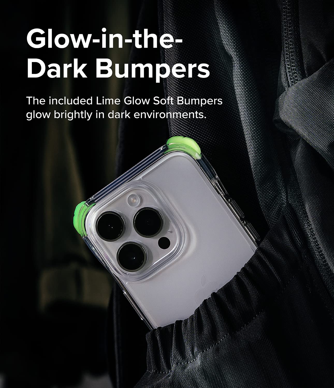 Ringke Fusion Plus Cover iPhone 14 Pro Lime Glow Trasparente