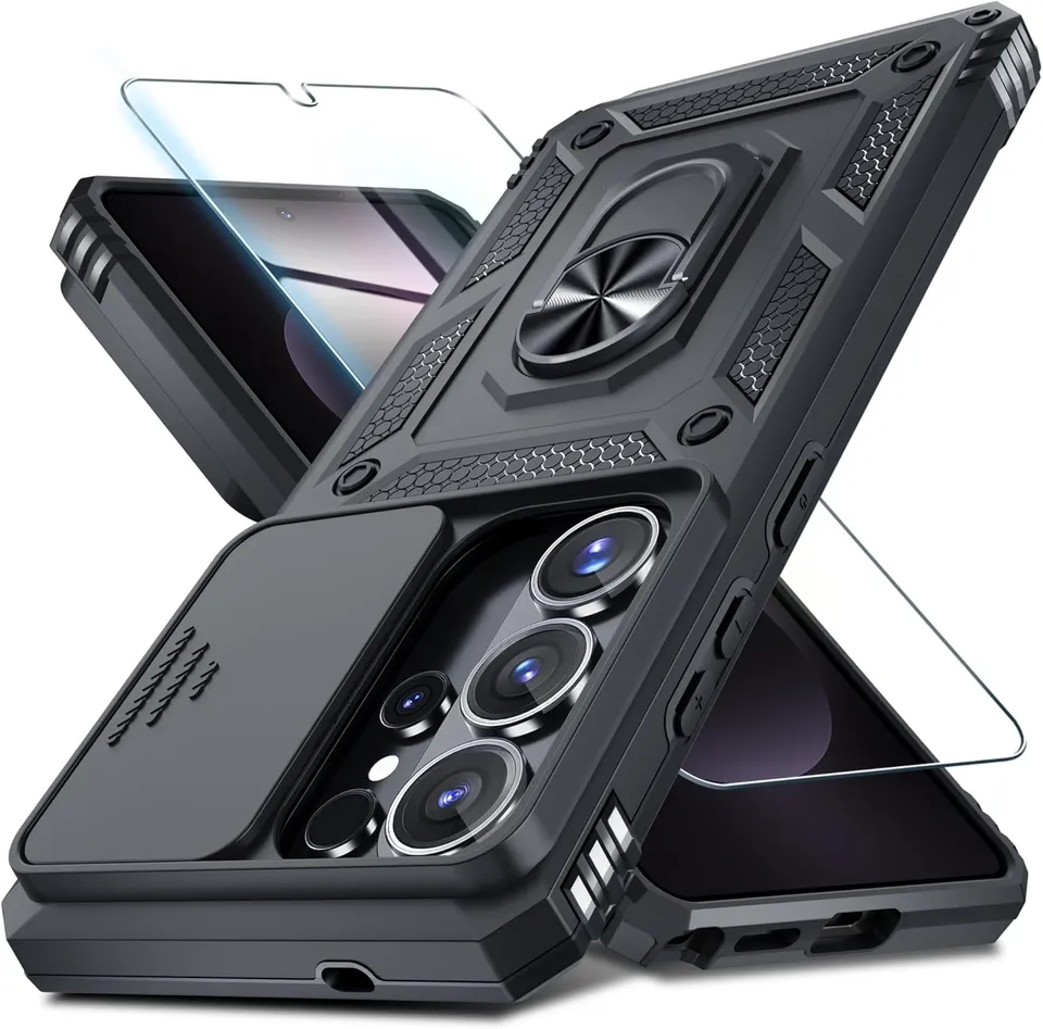 Redpepper Galaxy Cases S26 Ultra Cover anello stand copricamera nera