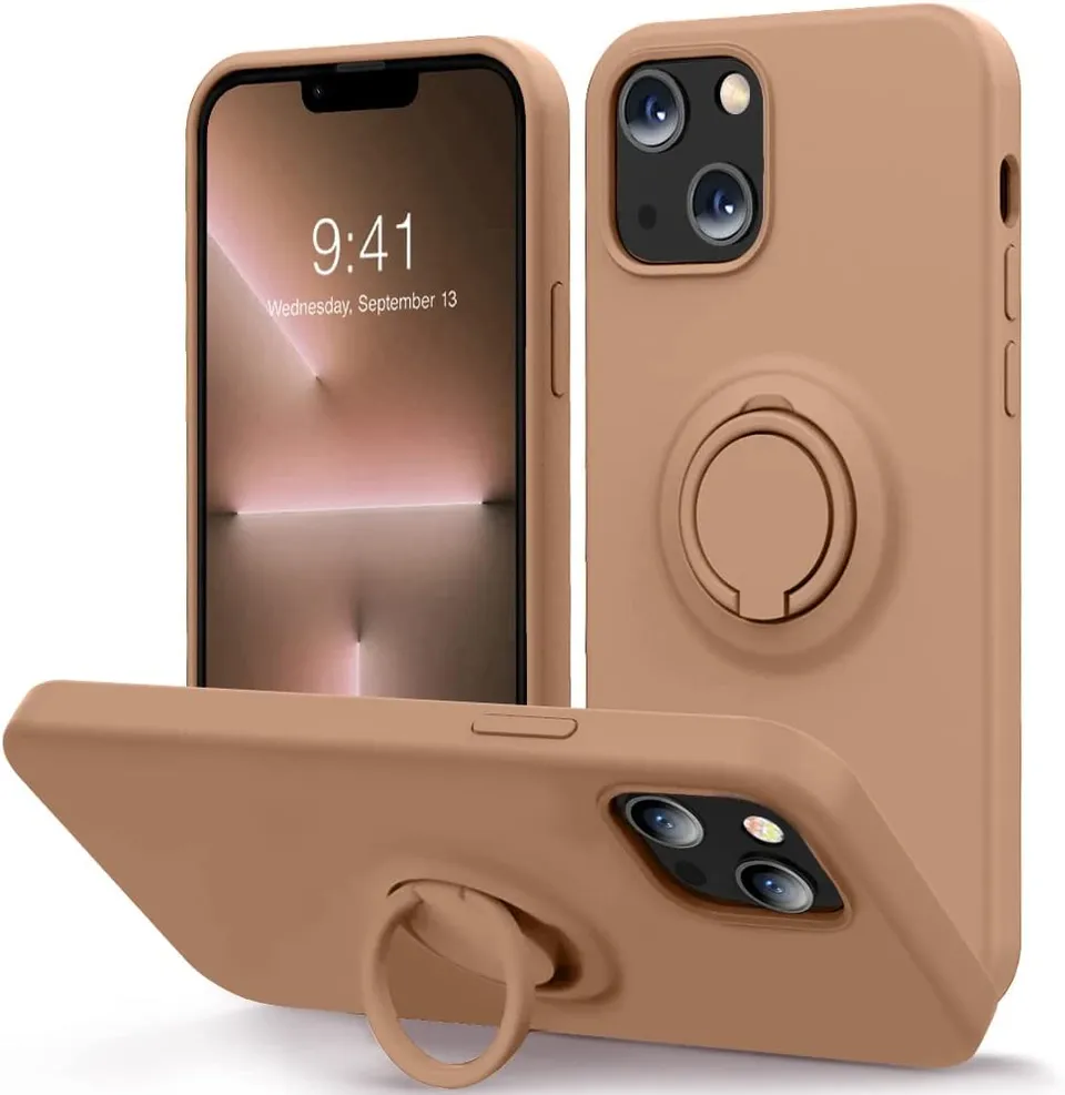 Redpepper Mocca iPhone 13 Mini custodia anello rosso vino