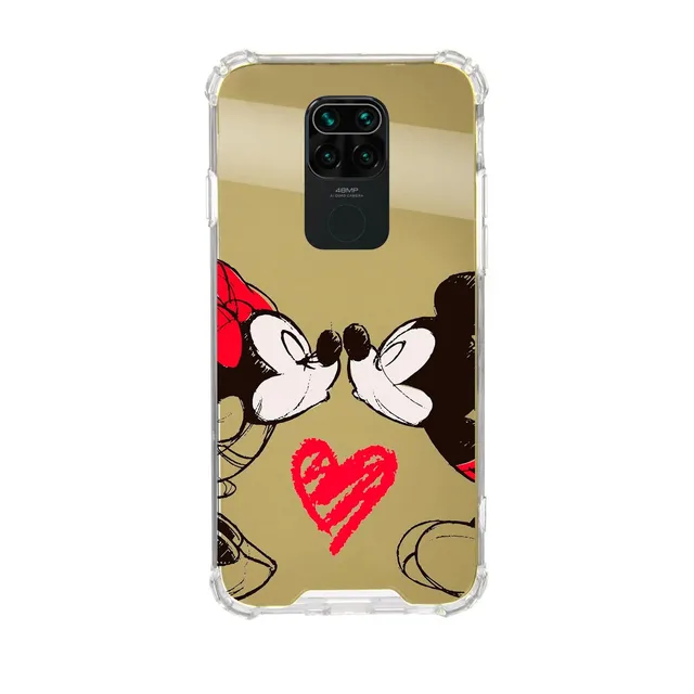 La Casa de las Carcasas Redmi Note 9 custodia specchio dorato Minnie Bacio
