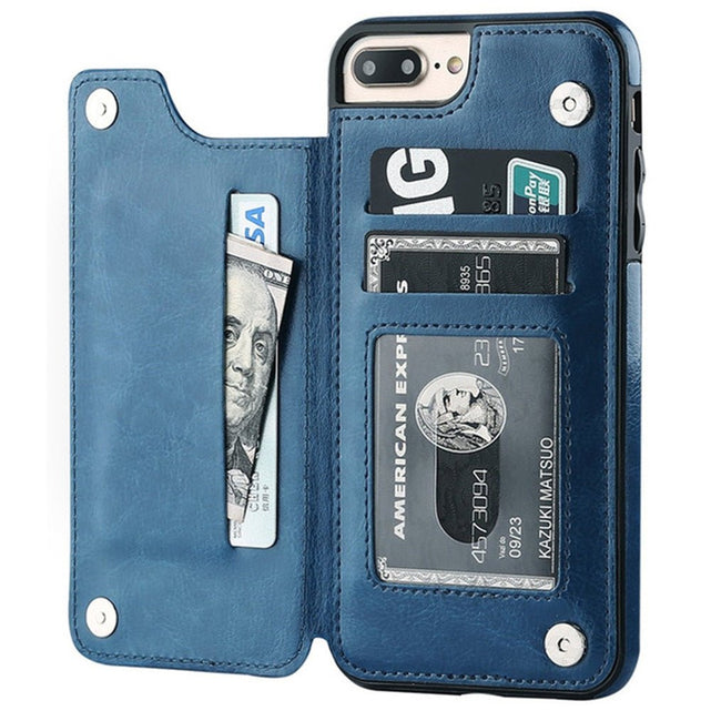 Redpepper iPhone 14 cover portafoglio pelle retro carte