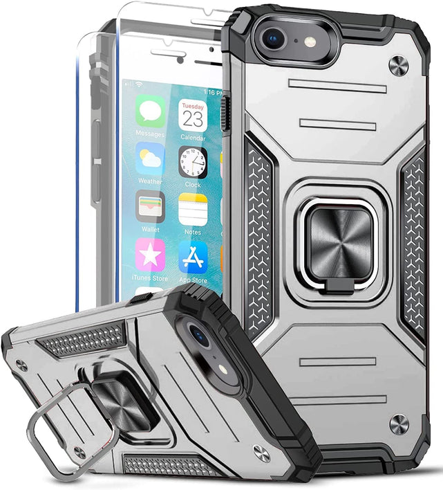Redpepper iPhone 7/8 cover anello stand 360° militare