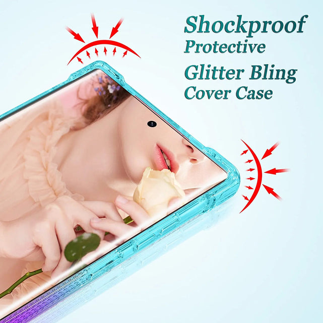 Redpepper Galaxy S23 Ultra Cover Glitter Liquida Sabbie Mobili