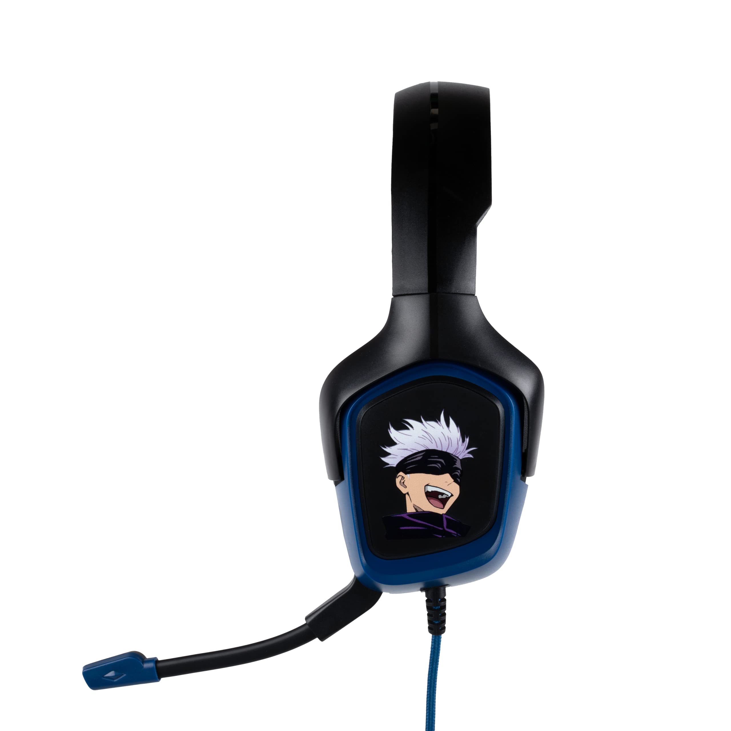 Konix Jujutsu Kaisen Cuffie Gamer Cablate Nero e Blu Jack 3,5mm