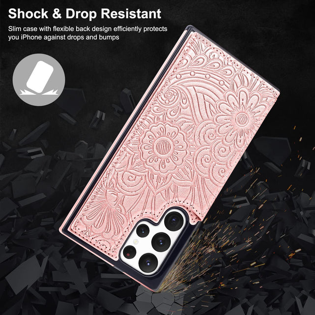 Redpepper Galaxy S22 Ultra cover wallet floreale ragazze