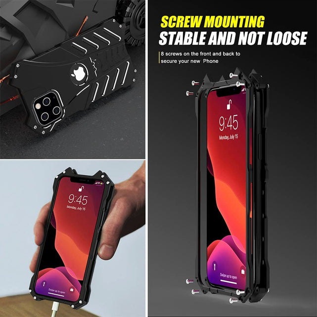 Redpepper iPhone 11 Bumper Cover metallo alluminio nera 6.1 antiurto