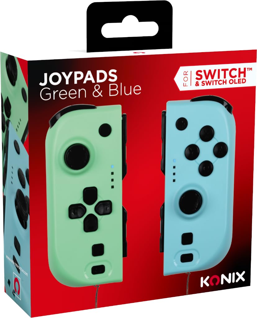 Konix Controllers Joypad Switch controller Bluetooth verde blu 8 ore