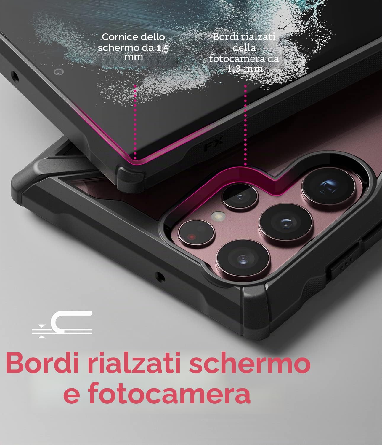 Ringke Fusion-X Cover Galaxy S22 Ultra Antiruto Black