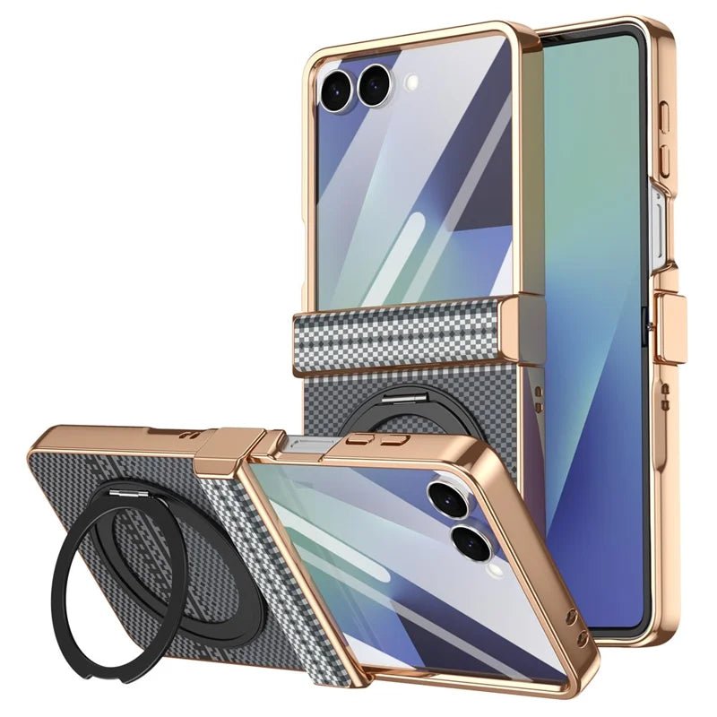 Redpepper Galaxy Cases Z Flip 8 cover fibra aramidica nera