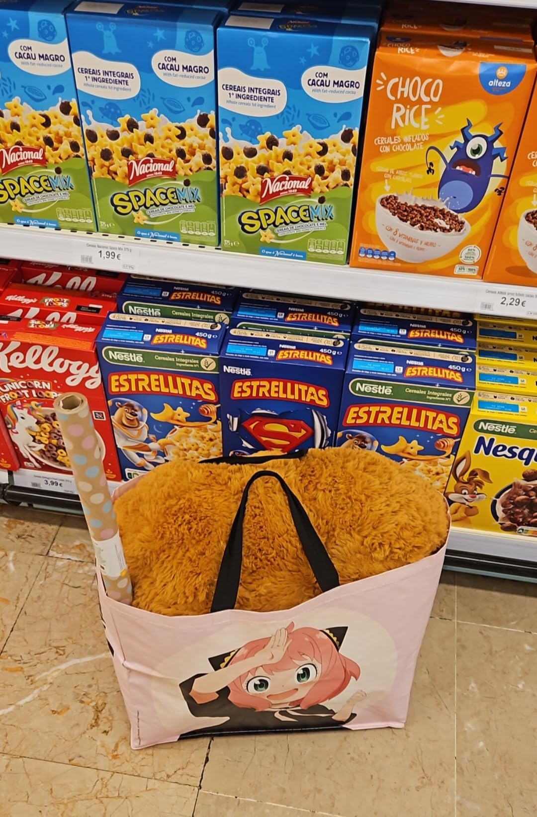 Konix Spy x Family shopper Anya rosa 40x45x20 riciclata