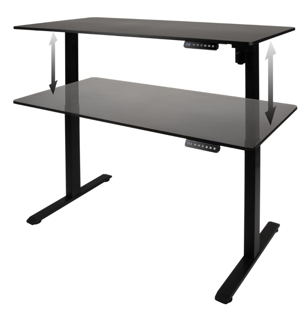 Konix Elevate Scrivania gaming regolabile nera 120x60