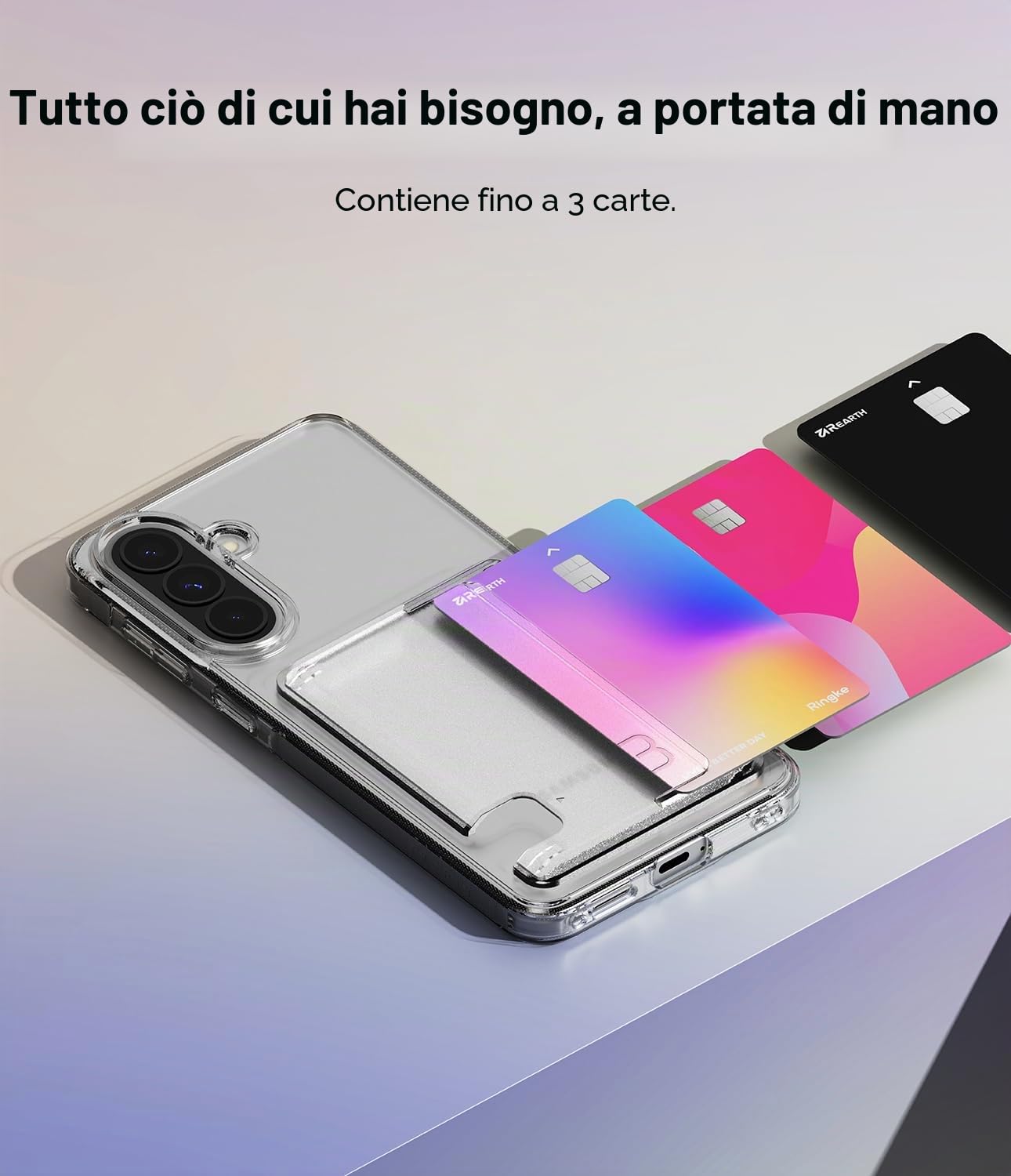 Ringke Fusion Card Galaxy A57 cover trasparente porta carte