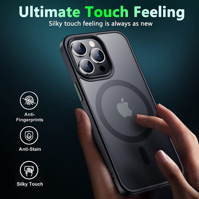 Redpepper iPhone 14 Pro Custodia Sottile Nera Opaca Antiurto
