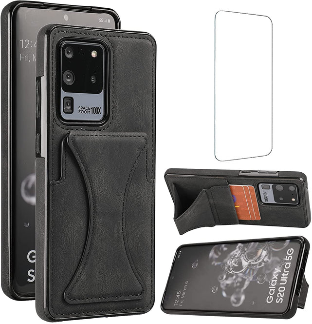 Redpepper Galaxy S20 Ultra cover anello stand portacarte nera