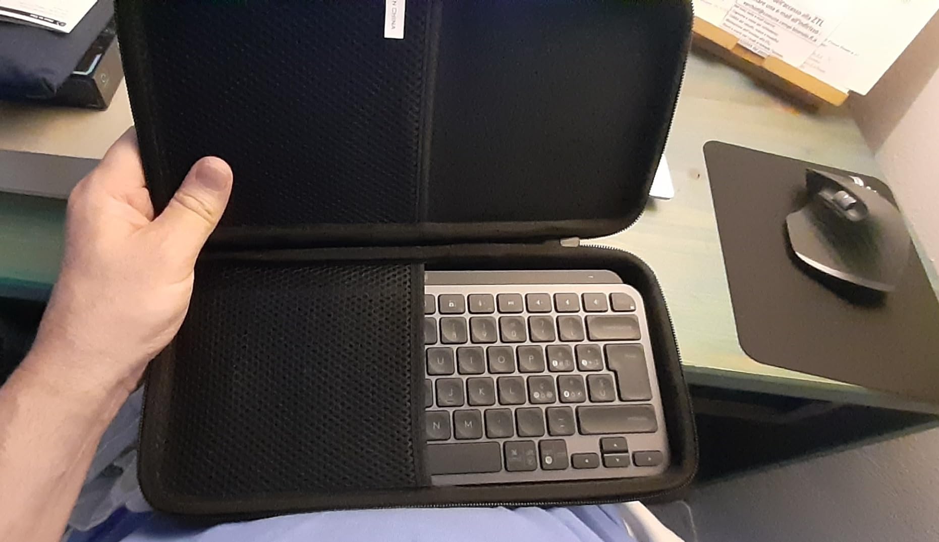 Aenllosi Keyboard & Mouse Case MX Keys Mini custodia Bianca