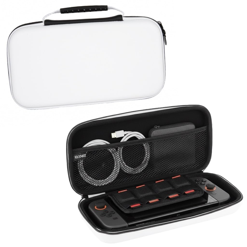 Konix Carry Bag Borsa Switch 2 Bianca 8 Giochi