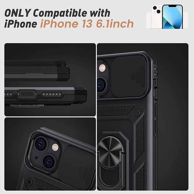 Redpepper iPhone 13 custodia blindata camera scorrevole con stand