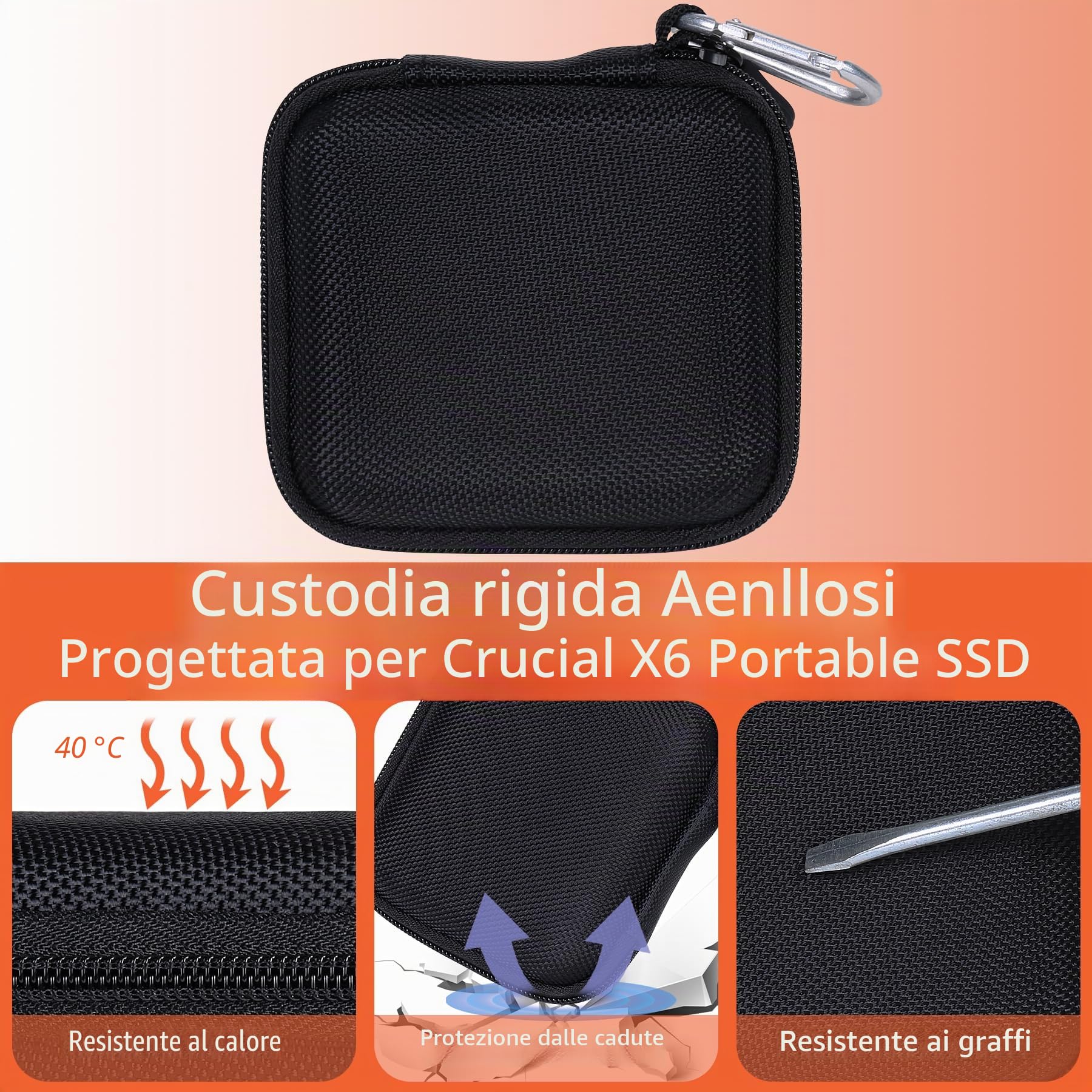 Aenllosi SSD Case per Crucial X6 custodia EVA