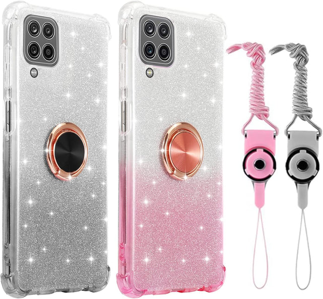 Redpepper Galaxy S21 Ultra cover glitter argento nero