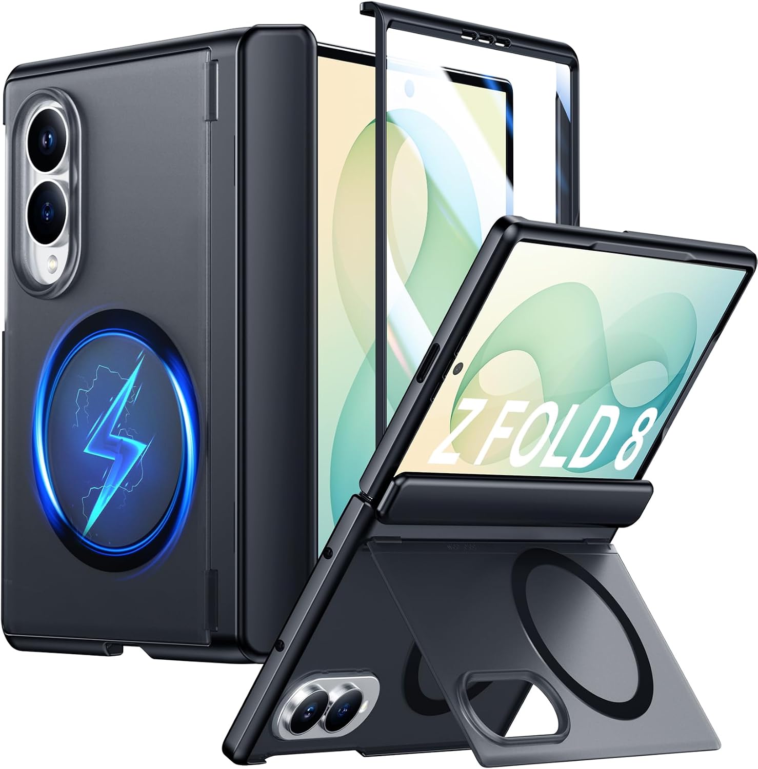 Redpepper Galaxy Z Fold 8 cover nera con kickstand magnetica