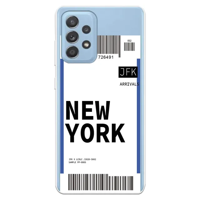 La Casa de las Carcasas Galaxy A52 cover Biglietto New York trasparente