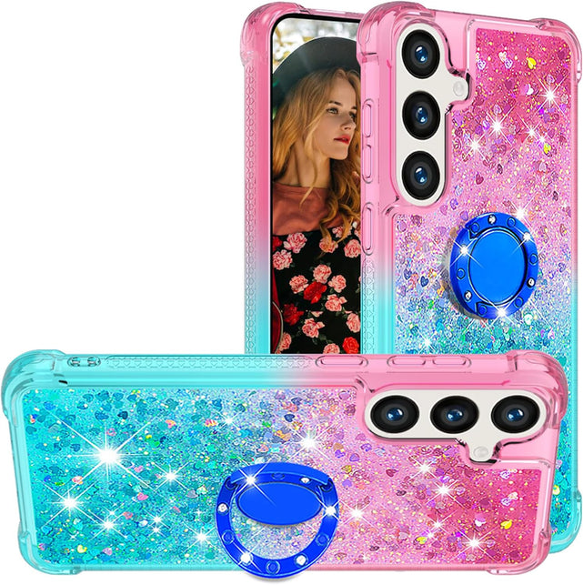 Redpepper Galaxy S25 Plus cover glitter liquida rosa