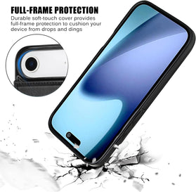 Redpepper Apple Cases cover iPhone 17 Air pelle nera porta carte