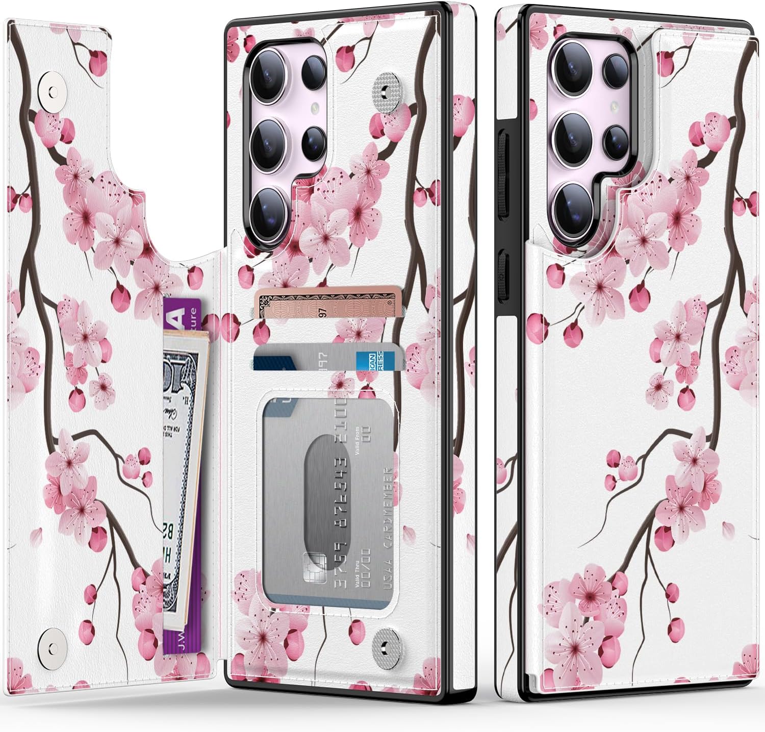 Redpepper Galaxy S25 custodia portafoglio pelle blu stand carte