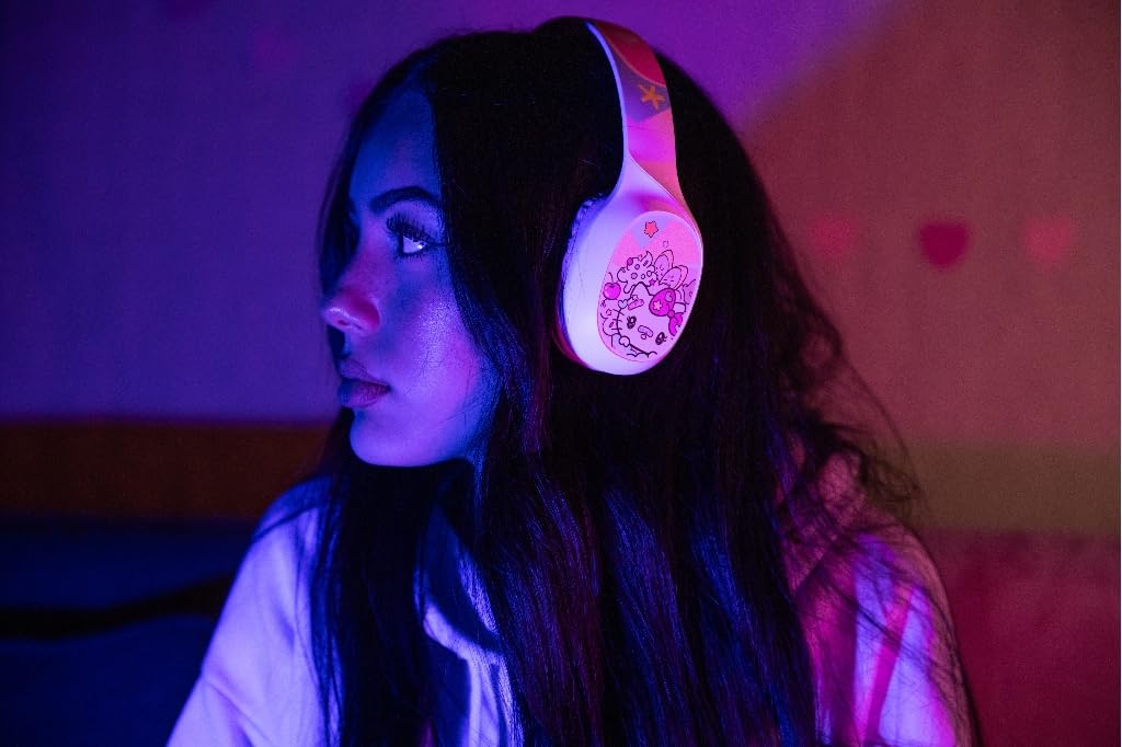 Konix Hello Kitty Cuffie Bluetooth 5.3 Bianco Rosa 30h