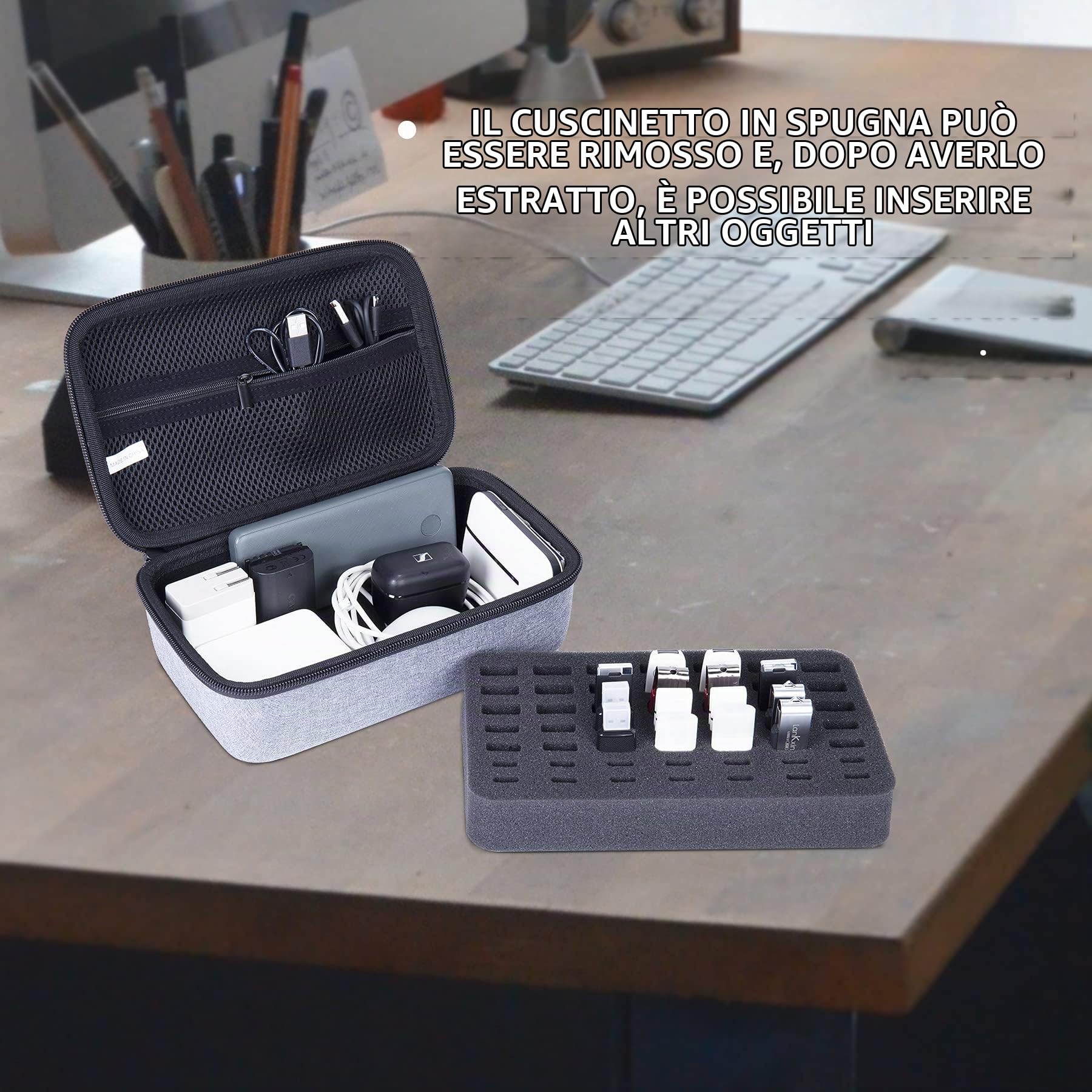 Aenllosi SSD Case custodia chiavetta USB 49 slot EVA rigida