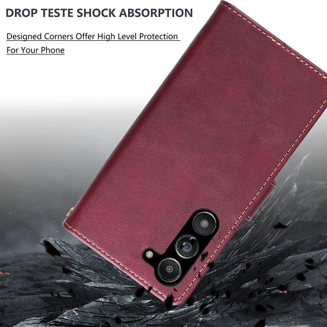 Redpepper Galaxy Cases Galaxy S23 cover portafoglio pelle nera
