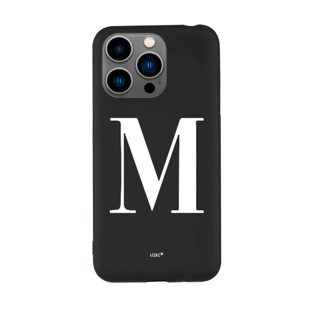 La Casa de las Carcasas Personalizzate iPhone 15 Pro custodia nero iniziale