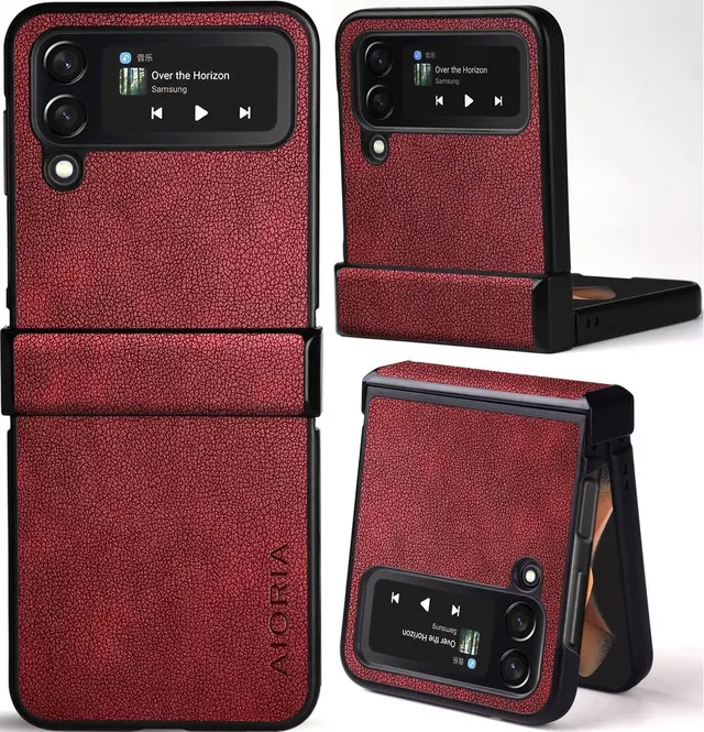 Redpepper Z Flip 4 custodia pelle PU arancione retro