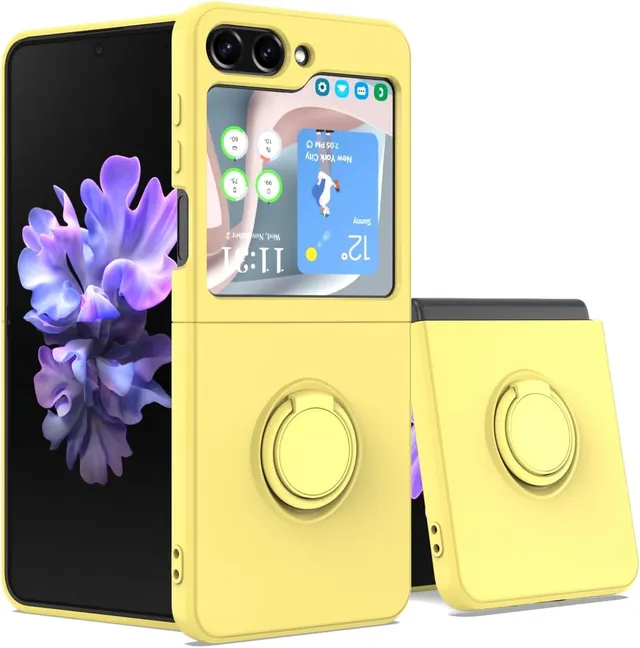 Redpepper Galaxy Z Flip 5 cover gialla morbida con stand