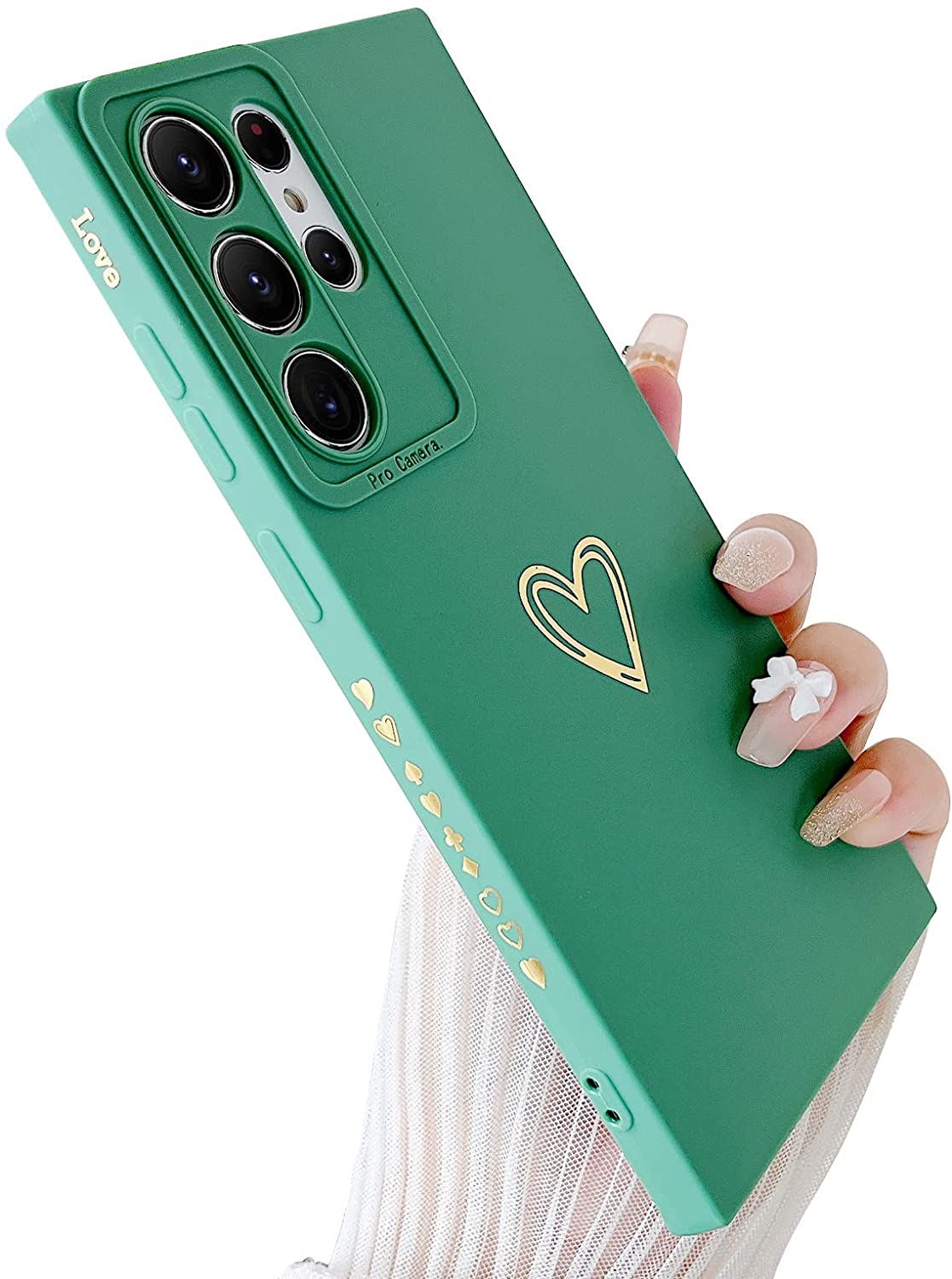 Redpepper Galaxy S22 Ultra cover silicone cuore oro
