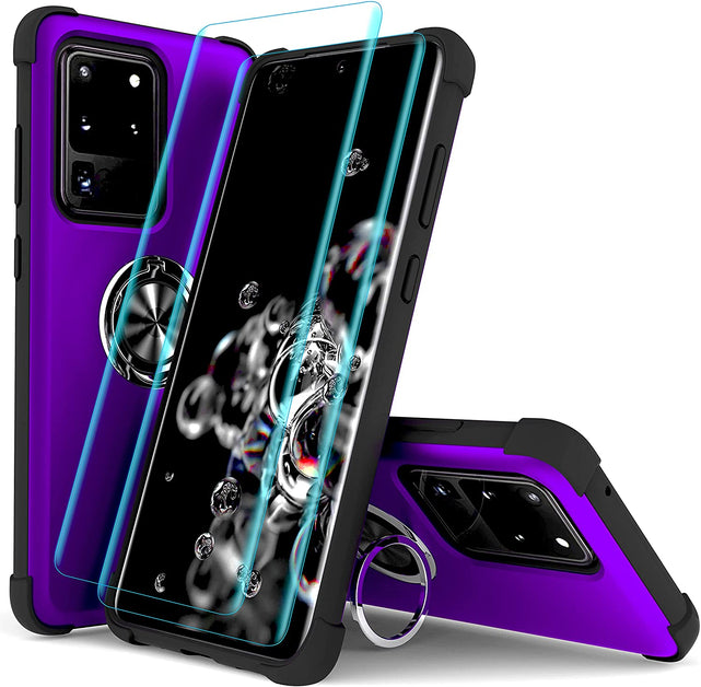 Redpepper Galaxy S20 Ultra cover anello stand nera