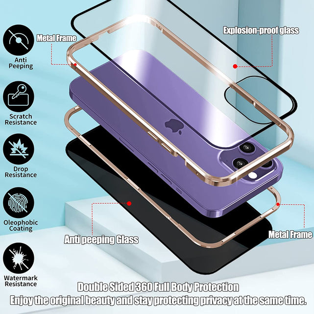 Redpepper iPhone 14 Pro Max cover privacy magnetica vetro