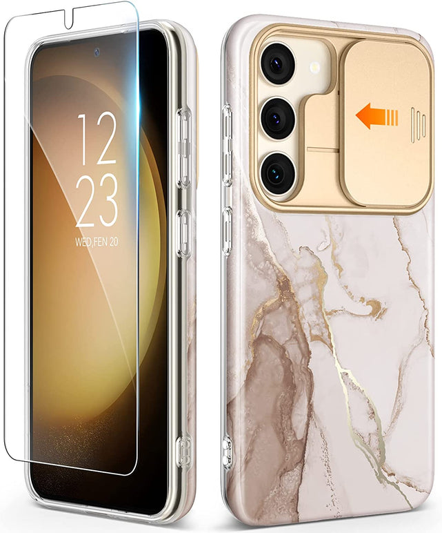 Redpepper Galaxy S23 custodia marmo cover fotocamera