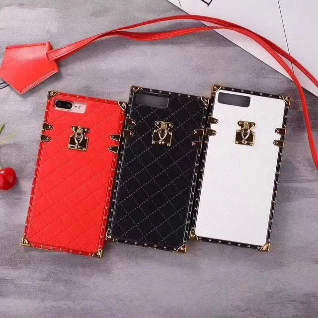 Redpepper Note 9 cover pelle quadri nera con laccetto