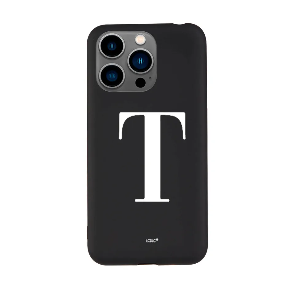 La Casa de las Carcasas Personalizzate iPhone 15 Pro custodia nero iniziale