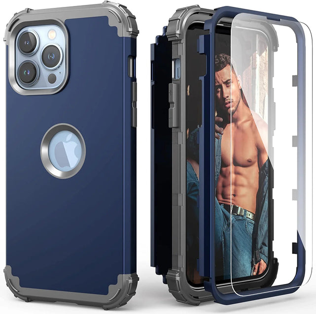 Redpepper iPhone 14 Pro Max cover con vetro temperato antishock