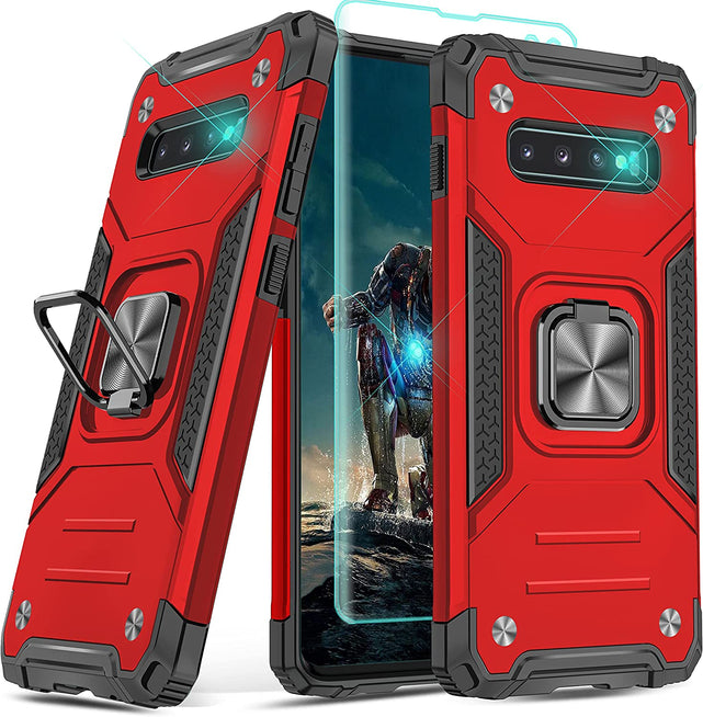 Redpepper Galaxy S10 Plus Cover Antiurto con Stand Metallo