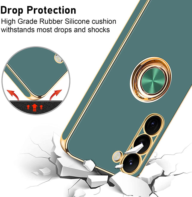 Redpepper Galaxy S23 Cover con Anello Nero Supporto Stand