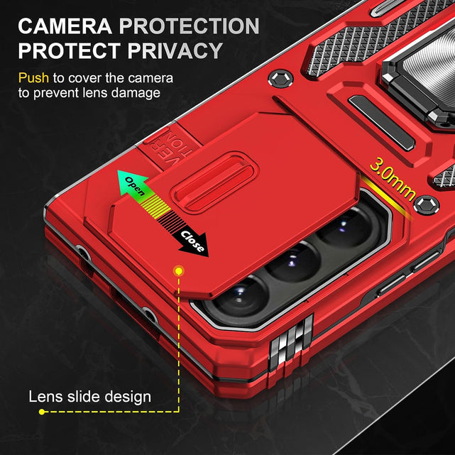 Redpepper Galaxy Cases Z Fold 5 cover rossa con anello
